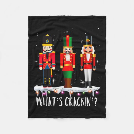 Funny Christmas Family Whats Crackin_ Nutcracker - Fleece Deken (Voorkant)