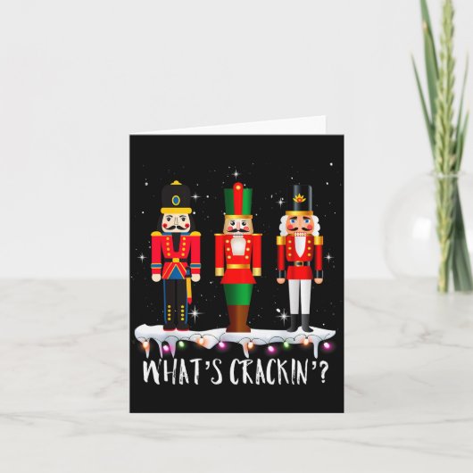 Funny Christmas Family Whats Crackin_ Nutcracker - Kaart (Voorkant)