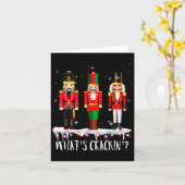 Funny Christmas Family Whats Crackin_ Nutcracker - Kaart (Gele Bloem)