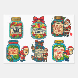 Funny Christmas Fart Jar 100% Festive Flatulence! Inpakpapier Vel