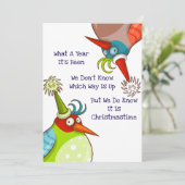 Funny Christmas Feestdagen Wat een jaar is het gew Feestdagenkaart (Staand voorkant)