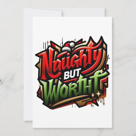 funny Christmas 🤶  Feestdagenkaart (Voorkant)