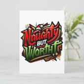 funny Christmas 🤶  Feestdagenkaart (Staand voorkant)