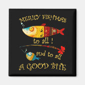 Funny Christmas Fisherman's Merry Fishmas To All F Magneet (Voorkant)