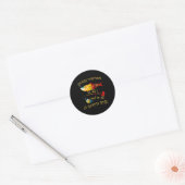 Funny Christmas Fisherman's Merry Fishmas To All F Ronde Sticker (Envelop)