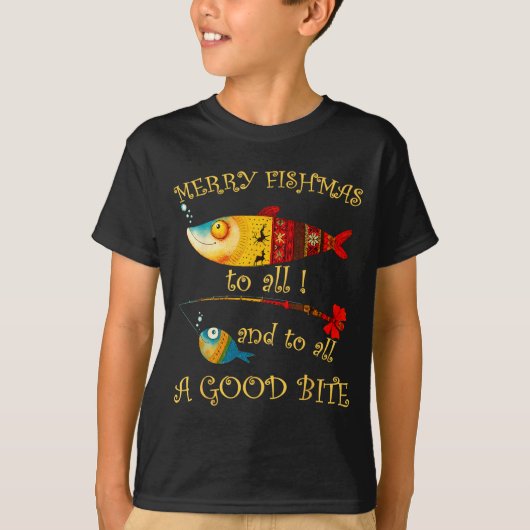 Funny Christmas Fisherman's Merry Fishmas To All F T-shirt (Voorkant)