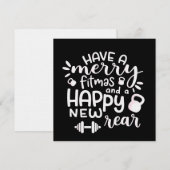 Funny Christmas Fitness Sarcastic Gym Holiday Gift Kaart (Voorkant / Achterkant)
