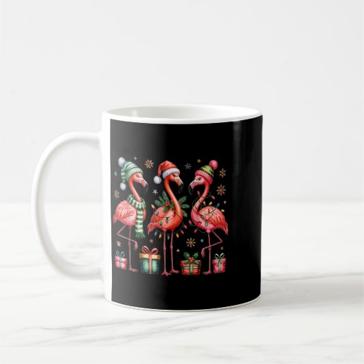 Funny Christmas Flamingos  Koffiemok (Links)