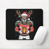 Funny Christmas Football Reindeer Muismat (Met muis)