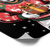 Funny Christmas Football Reindeer  Poster (Hoek)