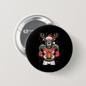 Funny Christmas Football Reindeer Ronde Button 5,7 Cm (Voorkant /achterkant)