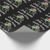 Funny Christmas Frog Feeling Extra Jolly Today Cadeaupapier (Hoek)