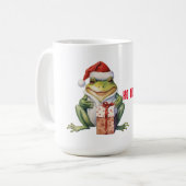 Funny Christmas Frog  Koffiemok (Voorkant links)