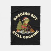 Funny Christmas Frog Sagging But Still Gagging Fro Fleece Deken (Voorkant)