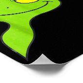 Funny Christmas Frog Wearing Santa Hat And Lights  Poster (Hoek)