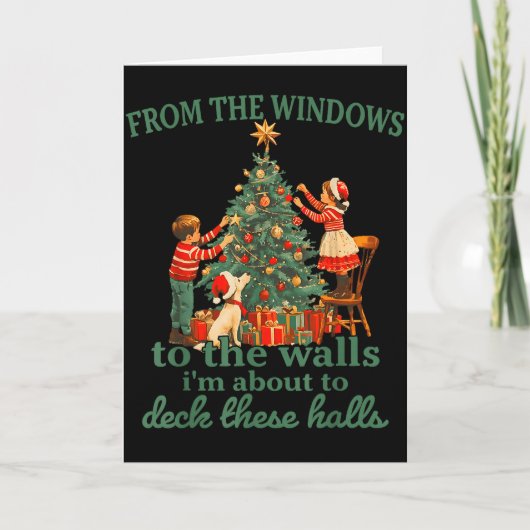 Funny Christmas From The Windows To The Walls I'm  Kaart (Voorkant)