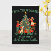 Funny Christmas From The Windows To The Walls I'm  Kaart (Gele Bloem)