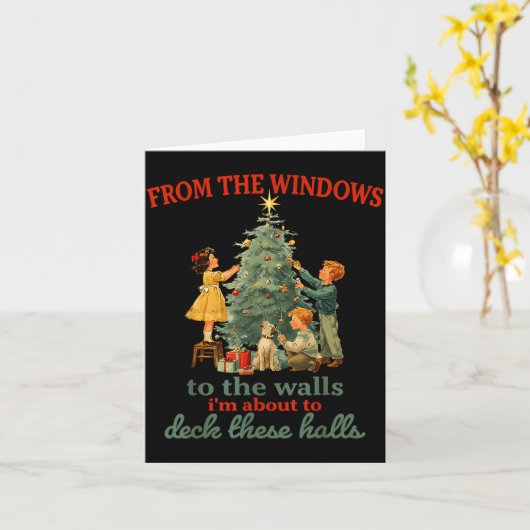 Funny Christmas From The Windows To The Walls I'm Kaart (Gele Bloem)