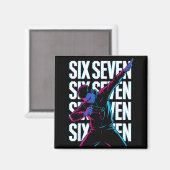 Funny Christmas Gamer Dabbing Xmas Dab Six Seven 6 Magneet (Voorkant / Achterkant)