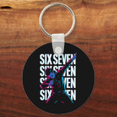 Funny Christmas Gamer Dabbing Xmas Dab Six Seven 6 Sleutelhanger (Voorkant)