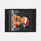 Funny Christmas Gamer Gingerbread Xmas Gaming Men  Fleece Deken (Voorkant (Horizontaal))