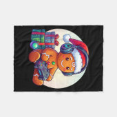 Funny Christmas Gamer Gingerbread Xmas Gaming Men  Fleece Deken (Voorkant (Horizontaal))