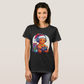 Funny Christmas Gamer Gingerbread Xmas Gaming Men T-shirt (Voorkant volledig)