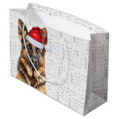 Funny Christmas German Shepherd Dog Lover Groot Cadeauzakje (Achterkant Gekanteld)