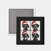 Funny Christmas German Shorthaired Inter Santa Pho Magneet (Voorkant / Achterkant)