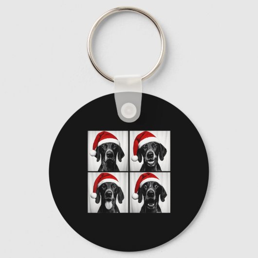 Funny Christmas German Shorthaired Inter Santa Pho Sleutelhanger (Voorkant)