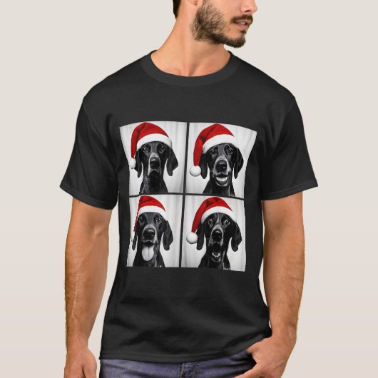 Funny Christmas German Shorthaired Inter Santa Pho T-shirt (Voorkant)
