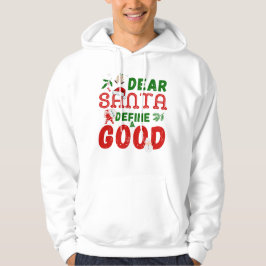 Funny Christmas Gezegde Beste Santa Define Goed Hoodie