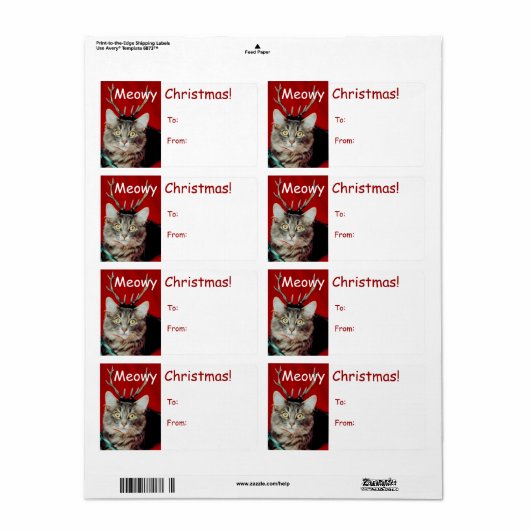 Funny Christmas Gift Label Labels (Full Sheet)