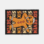 Funny Christmas Gingerbread Cookie Dab Six Seven 6 Fleece Deken (Voorkant (Horizontaal))