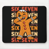 Funny Christmas Gingerbread Cookie Dab Six Seven 6 Muismat (Voorkant)
