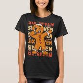 Funny Christmas Gingerbread Cookie Dab Six Seven 6 T-shirt (Voorkant)