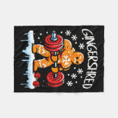 Funny Christmas Gingerbread Gingershred Gym Bodybu Fleece Deken (Voorkant (Horizontaal))