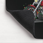 Funny Christmas Gingerbread Man Biker Riding A Mot Muismat (Hoek)