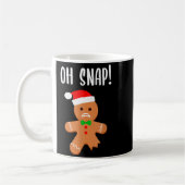 Funny Christmas Gingerbread Man Oh Snap Outfit Paj Koffiemok (Links)