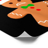 Funny Christmas Gingerbread Man Oh Snap Outfit Paj Poster (Hoek)