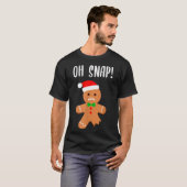 Funny Christmas Gingerbread Man Oh Snap Outfit Paj T-shirt (Voorkant volledig)