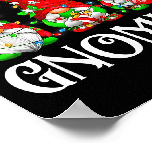 Funny Christmas Gnome Hanging With My Gnomies Fami Poster (Hoek)