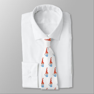Funny Christmas Gnome Necktie – Schattigee vakanti Stropdas