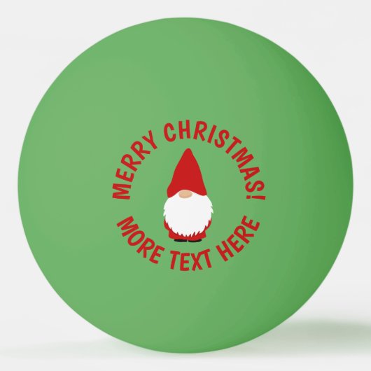 Funny Christmas gnome table tennis ping pong balls Pingpongbal (Voorkant)