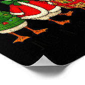 Funny Christmas Goose Jolly Geese Santa Reindeer X Poster (Hoek)