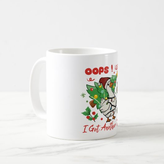 Funny Christmas Goose Mug – Oops Koffiemok (Voorkant links)