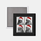Funny Christmas Green Cheek Conure Santa Photo Boo Magneet (Voorkant / Achterkant)