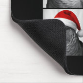 Funny Christmas Green Cheek Conure Santa Photo Boo Muismat (Hoek)