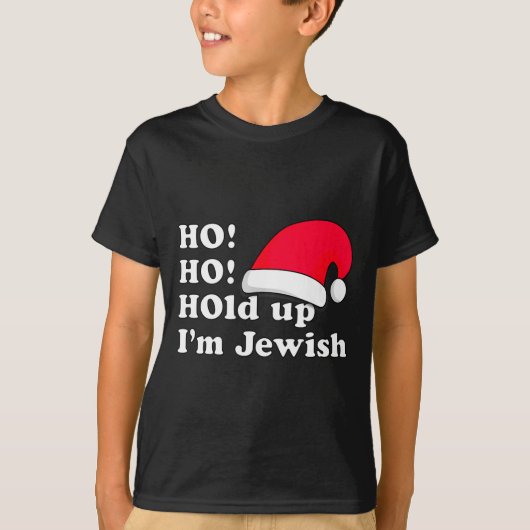 Funny Christmas Hat Design For Irreverent Jewish P T-shirt (Voorkant)