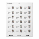 Funny Christmas Highland Koe Etiket (Full Sheet)